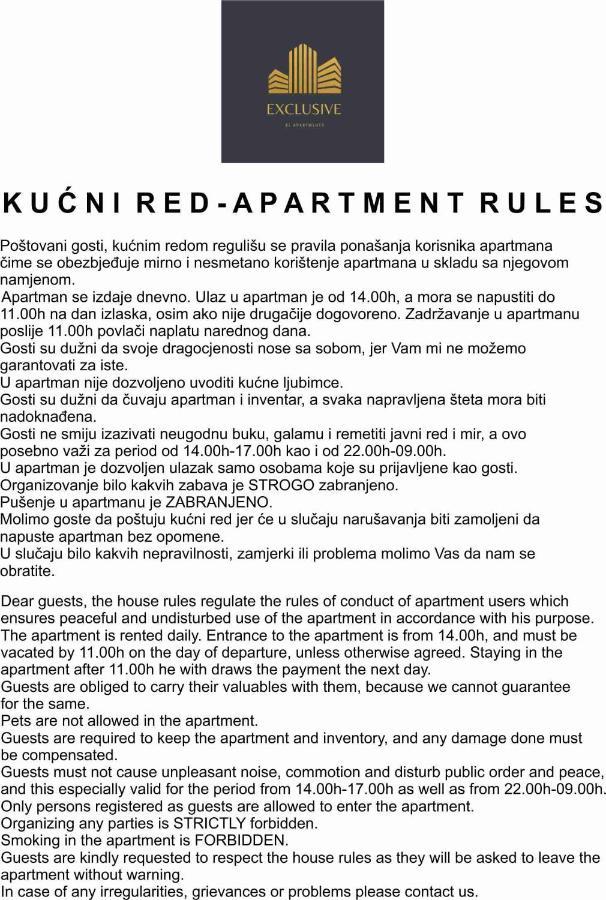 Exclusive Bl Apartments Banja Luka Kültér fotó